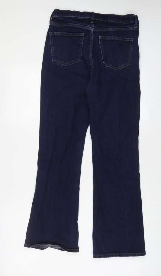 Uniqlo Womens Blue Cotton Bootcut Jeans Size 26 in L28 in Regular Zip
