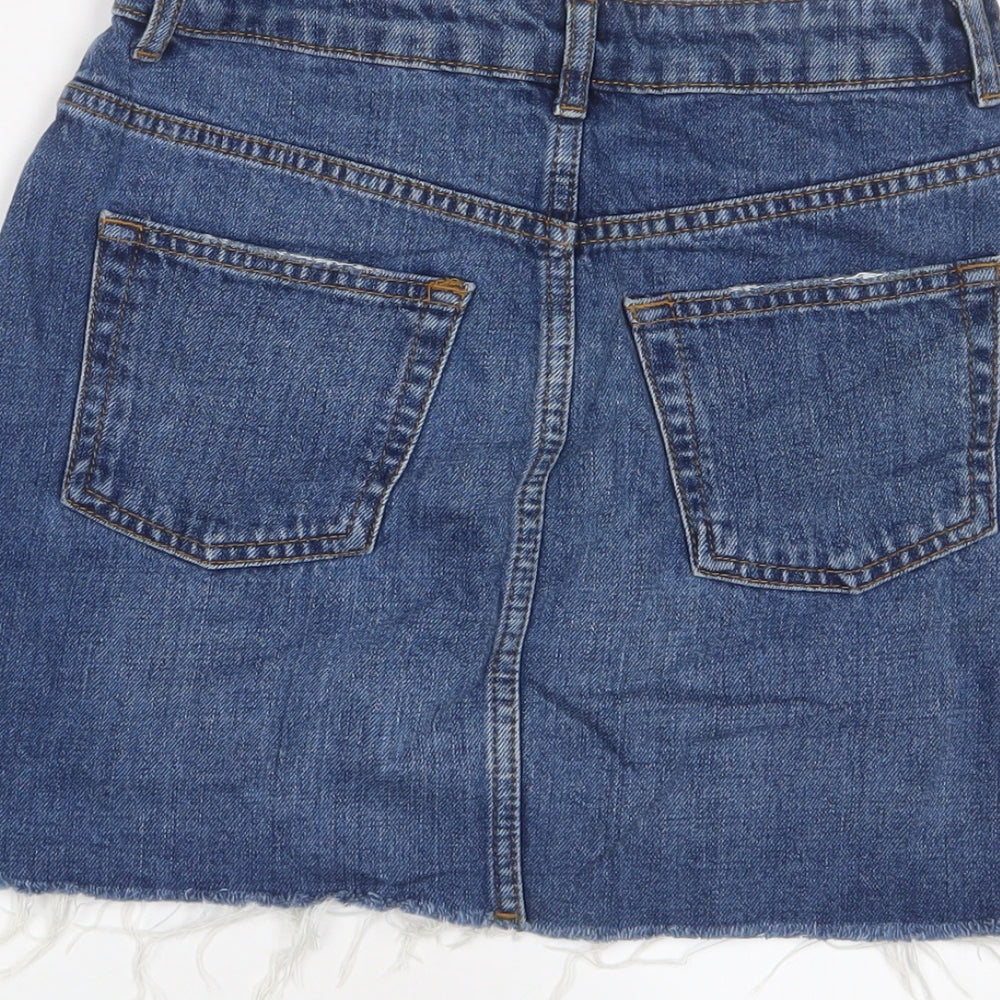 Womens UK Size 6 Topshop A-Line Denim Skirt