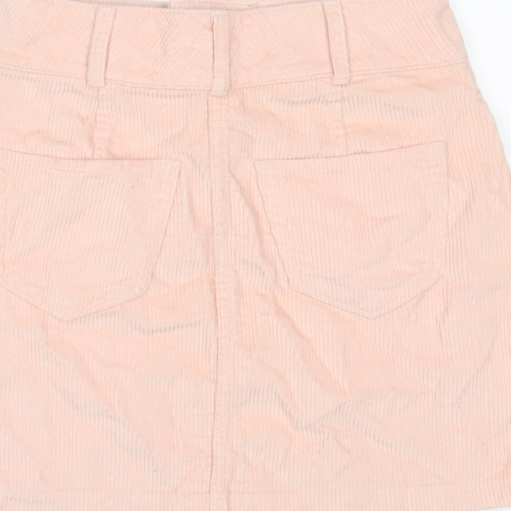 Hollister Womens Pink Cotton A-Line Skirt Size 26 in Zip