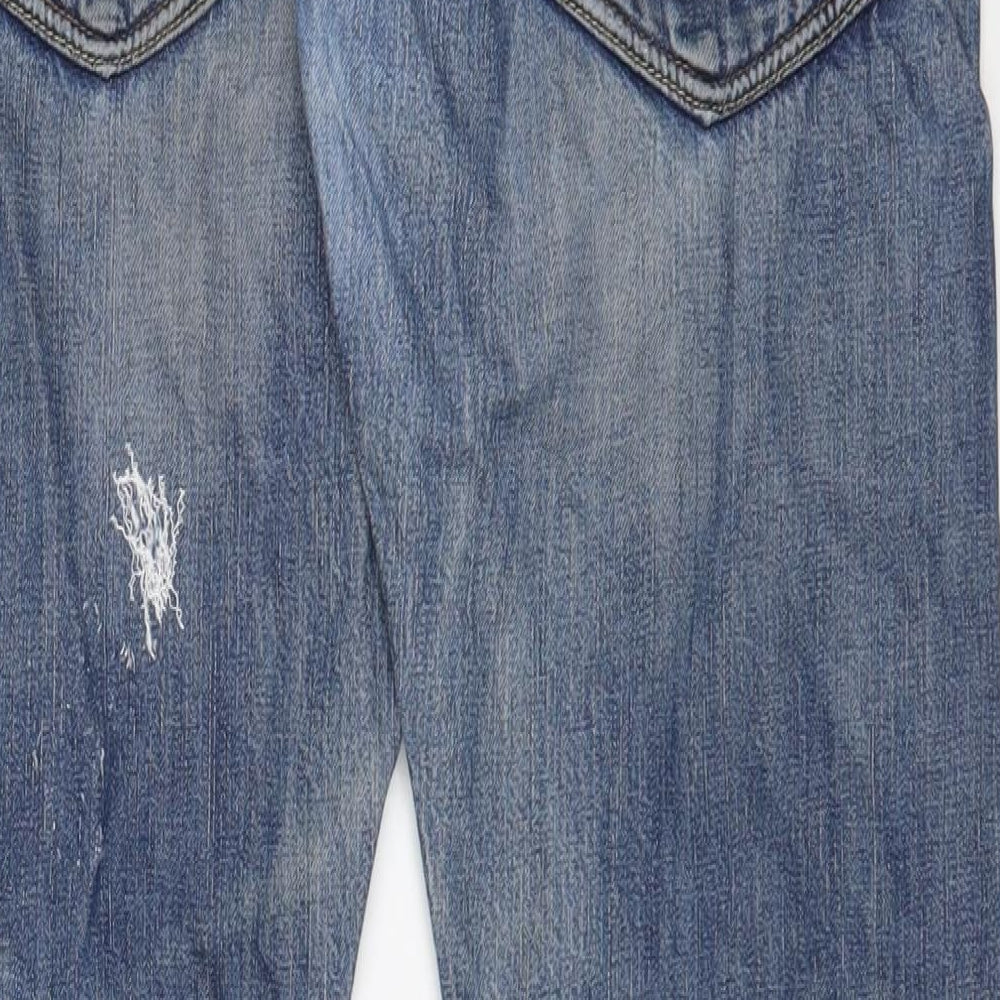 Natural Selection Mens Blue Cotton Straight Jeans Size 32 in L31 in Regular Zip