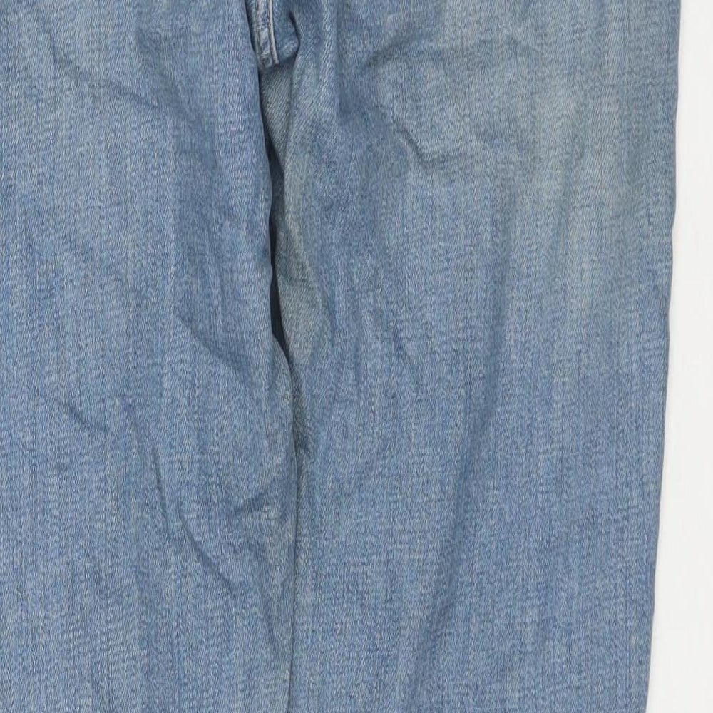 Topshop Womens Blue Cotton Mom Jeans Size 30 in L30 in Regular Zip