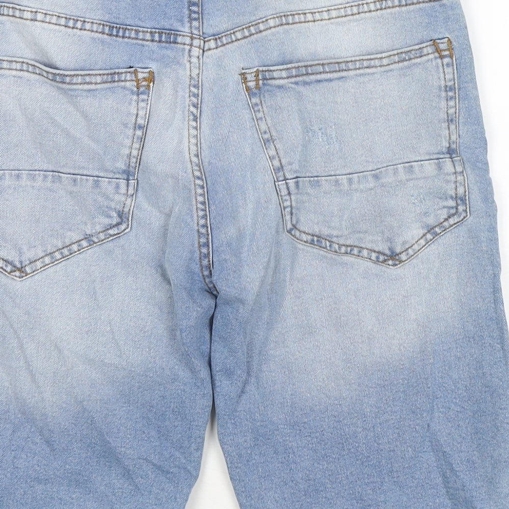 Denim & Co. Mens Blue Cotton Bermuda Shorts Size 30 in L10 in Regular Zip