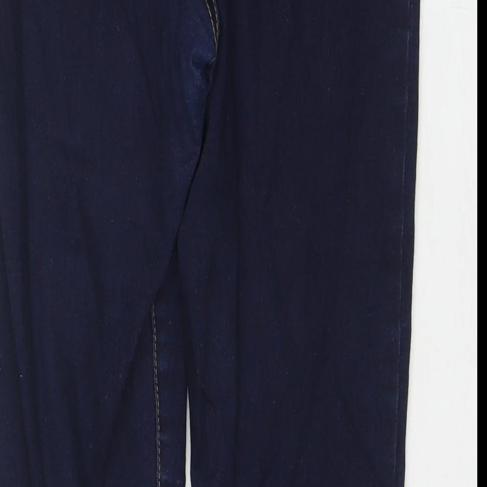 Denim & Co. Womens Blue Polyester Blend Skinny Jeans Size 14 L29 in Regular Zip