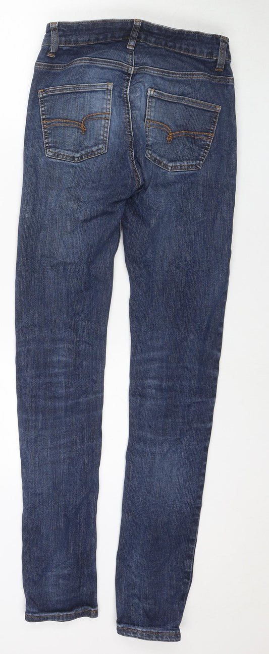 NEXT Mens Blue Cotton Skinny Jeans Size 28 in L33 in Regular Zip