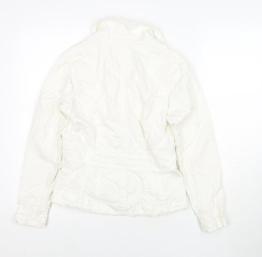 M&Co Womens White Jacket Size 12 Button