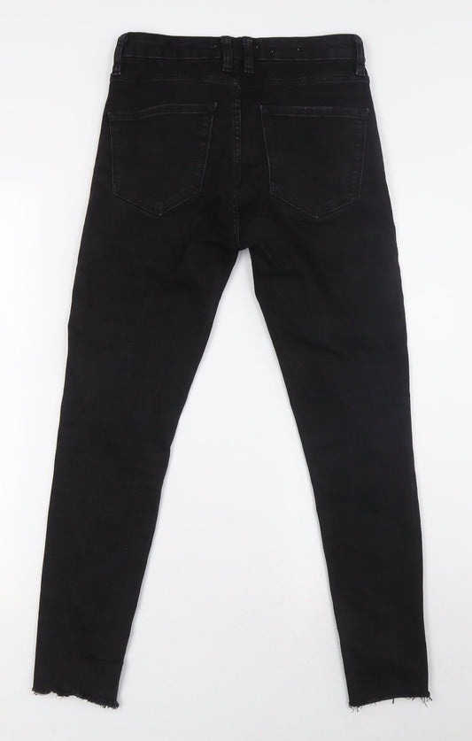 Womens UK Size 8 MNG Regular Fit Skinny Black Jeans