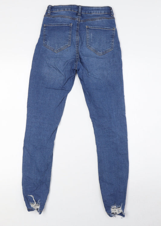 Denim Co Womens Blue Cotton Skinny Jeans Size 6 L29 in Regular Zip