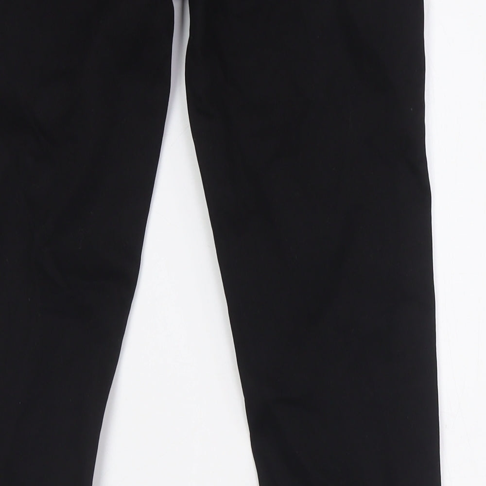 Brand and care label for Denim Co women’s black cotton skinny jeans, size UK 6, 31-inch leg regular zip