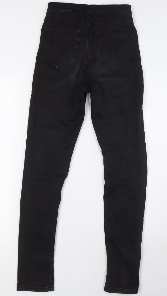 Denim Co Womens Black Cotton Skinny Jeans Size 6 L29 in Regular Zip