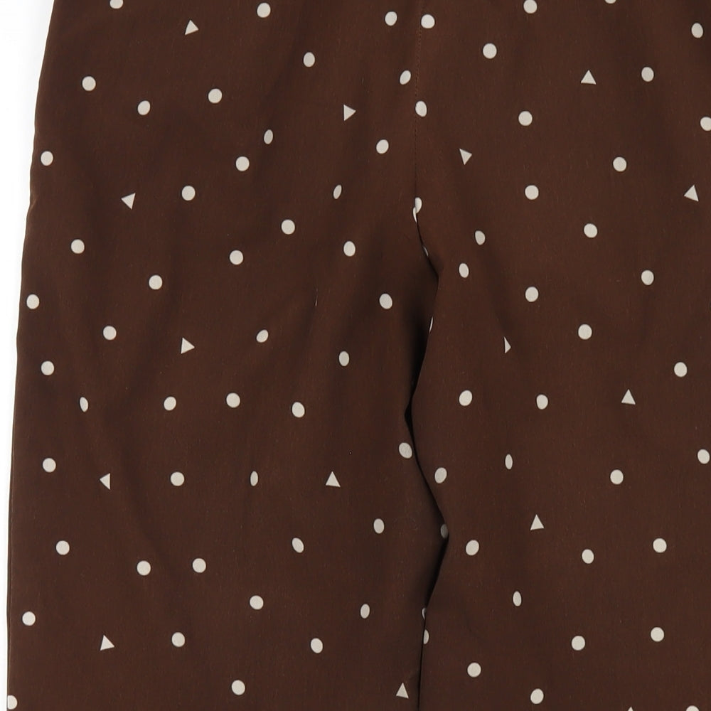 Womens UK Size 6 Monki Regular Fit Brown Trousers