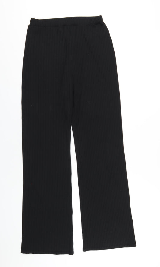Womens UK Size 10 COLLUSION Regular Fit Black Trousers