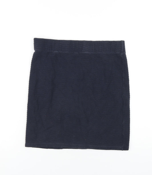Jack Wills Womens Blue Cotton Mini Skirt Size 10