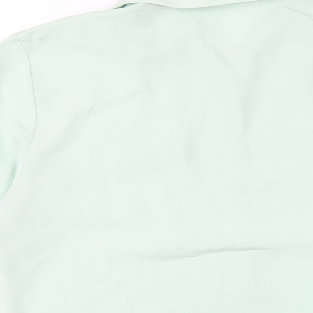 Bonmarché Womens Green Polyester Basic Button-Up Size 14 Collared