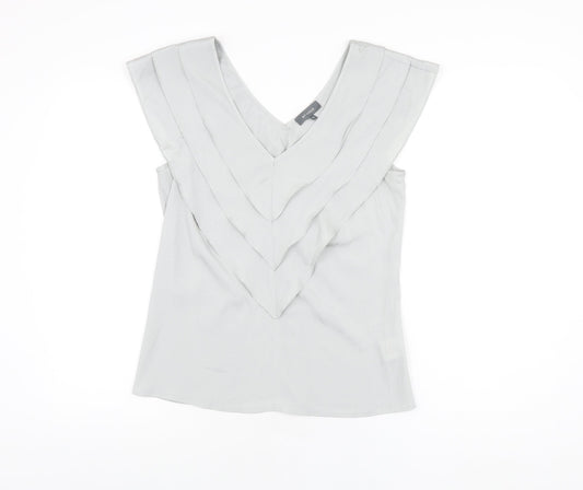 Womens UK Size 12 Et Vous Grey Basic T-Shirt