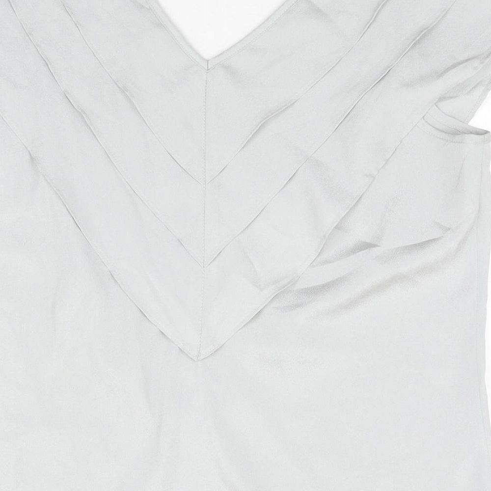 Womens UK Size 12 Et Vous Grey Basic T-Shirt