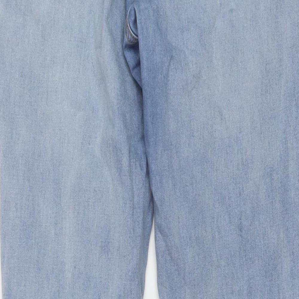 Denim & Co. Womens Blue Cotton Skinny Jeans Size 12 L28 in Regular Button