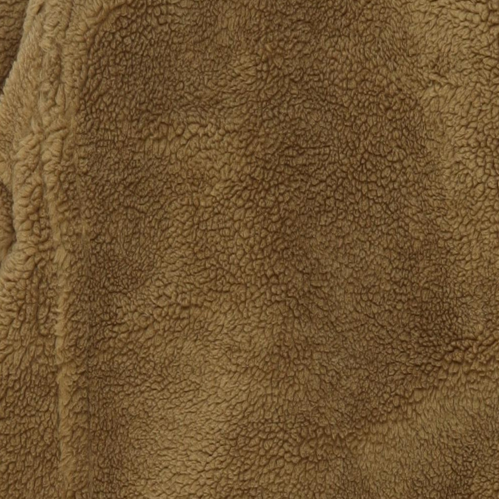 Boohoo Womens Brown Overcoat Coat Size 6 Button