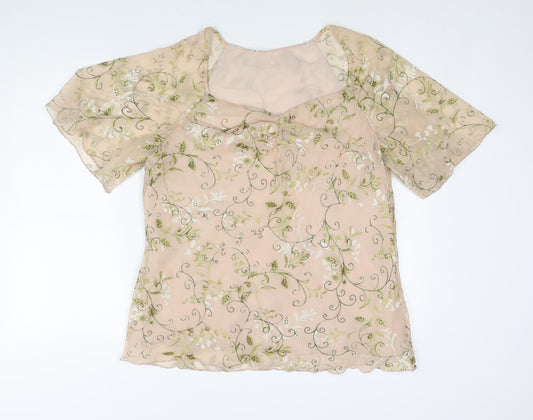 Womens UK Size 20 Bonmarché Beige Basic Blouse