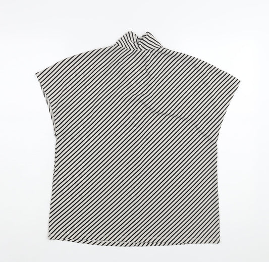 Womens UK Size M H&M Black Basic Blouse