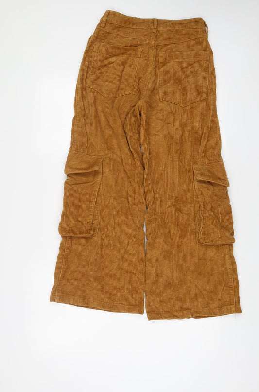 BDG Womens Brown Cotton Trousers Size XS L27 in Regular Zip