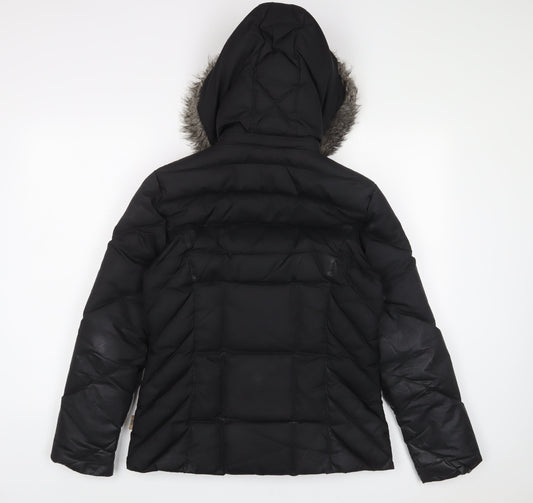 Womens UK Size S Marks and Spencer Black Parka Coat