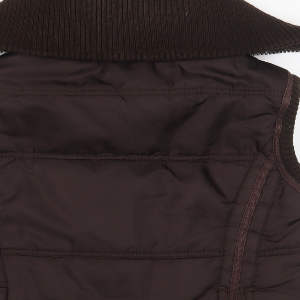 Womens UK Size 14 Moto Brown Gilet