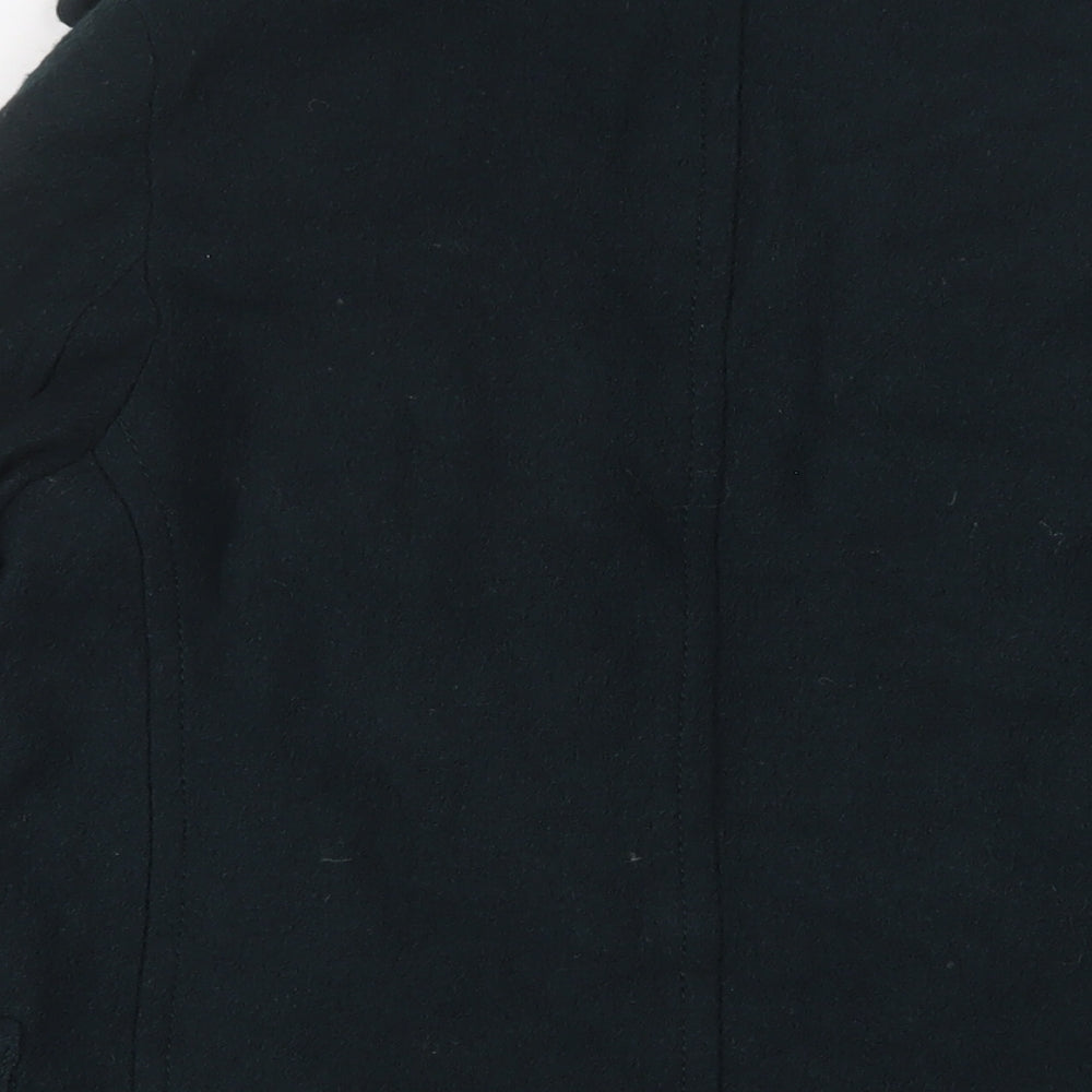 Indigo Womens Green Military Jacket Jacket Size 10 Button - Zip Pockets