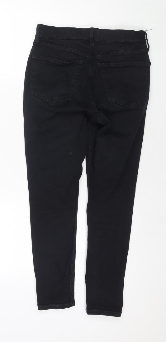 Topshop Womens Black Cotton Skinny Jeans Size 28 in L28 in Regular Zip