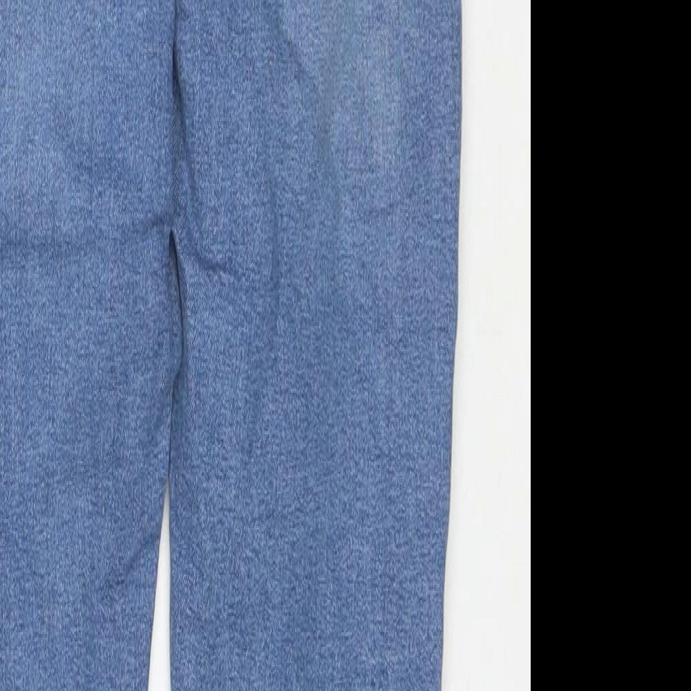 Topshop Womens Blue Cotton Skinny Jeans Size 28 L32 in Regular Zip