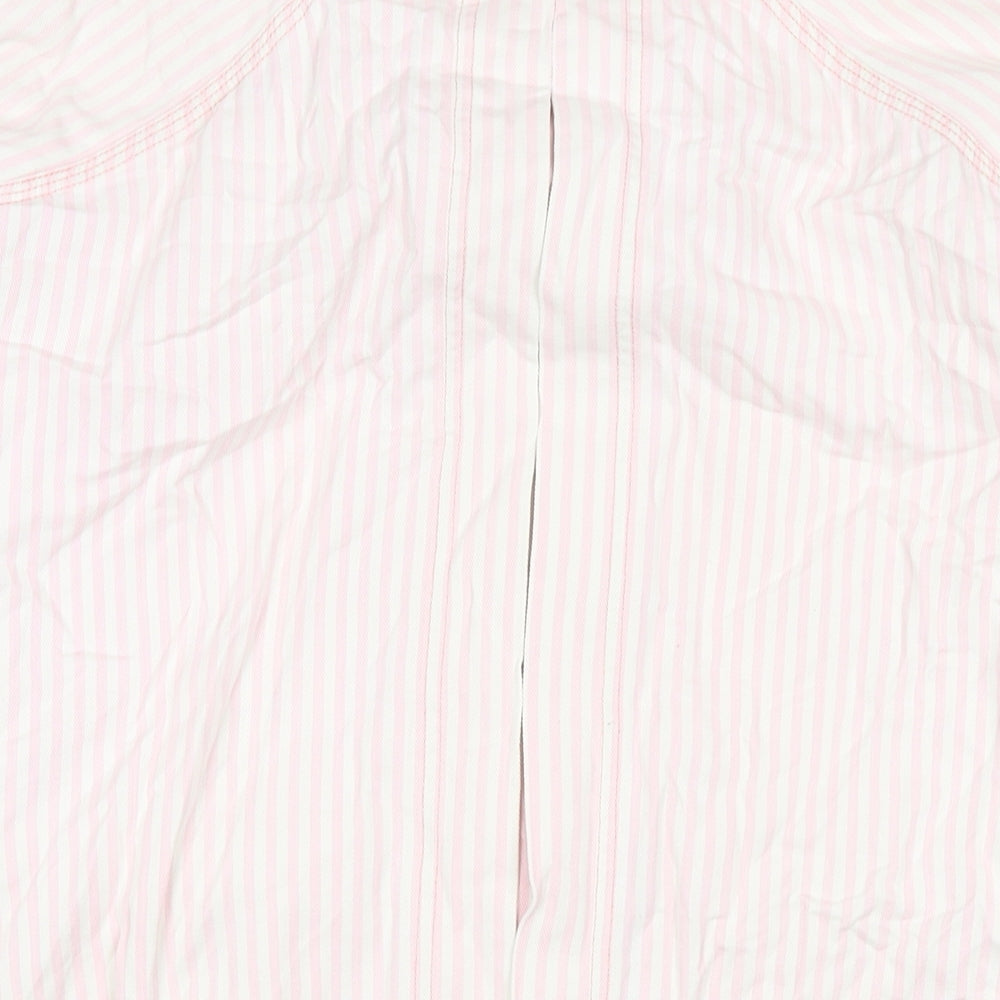 DASH Womens Pink Striped Jacket Size M Zip