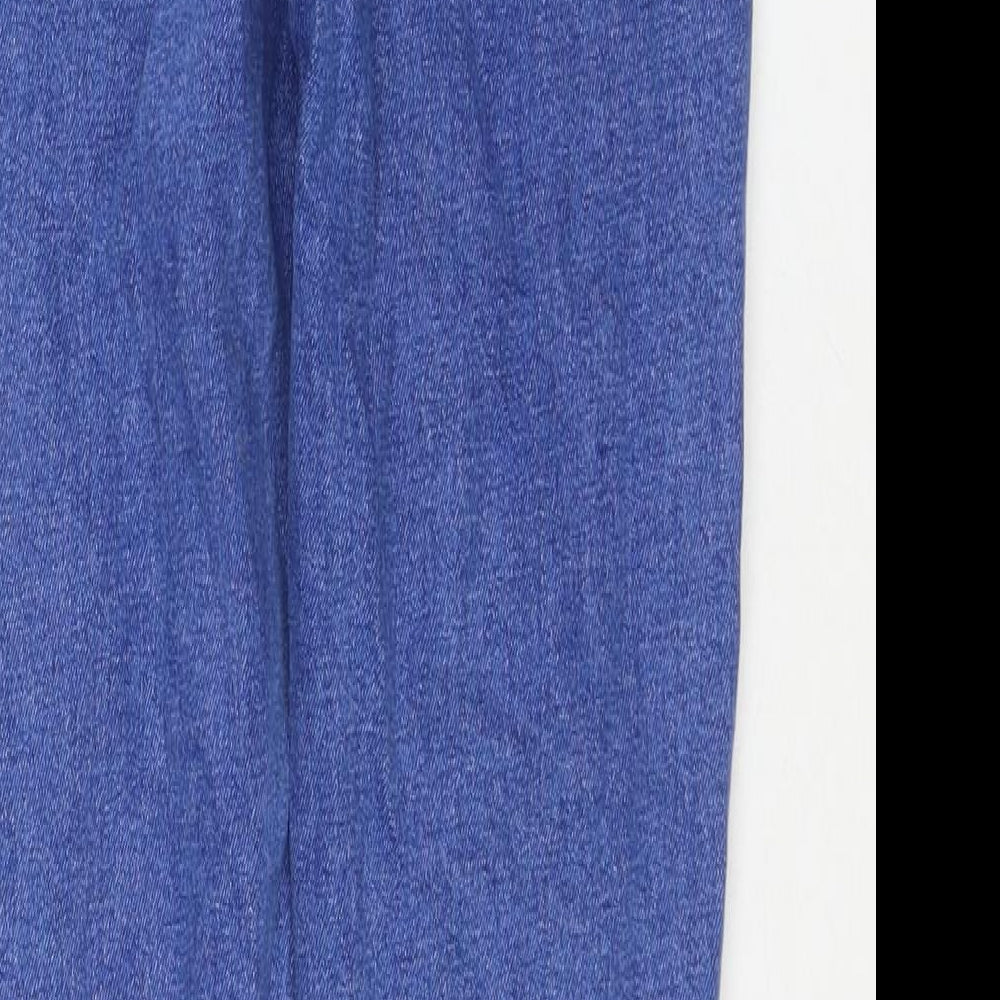 New Look Girls Blue Cotton Skinny Jeans Size 14 Years L28 in Regular Zip