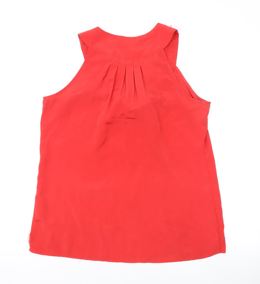 Et Vous Womens Pink Polyester Basic Tank Size 14 Scoop Neck