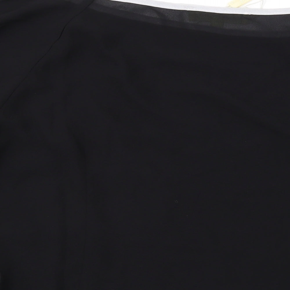 Womens UK Size M Love & Other Things Black Basic Blouse
