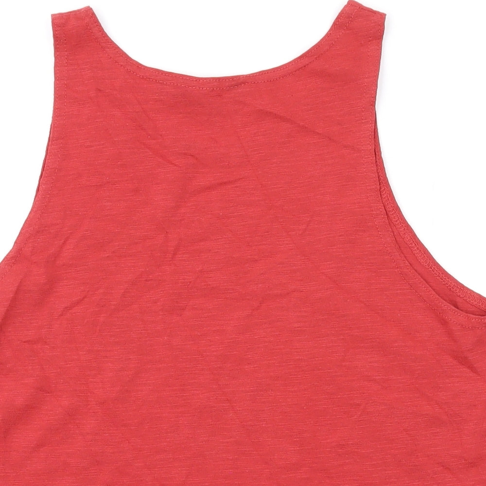 Womens UK Size 10 New Look Red Basic Tank