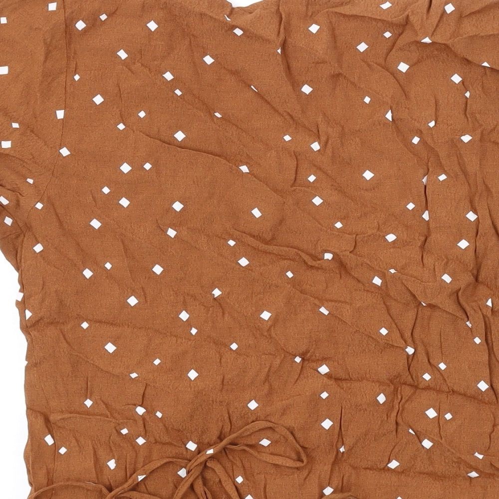 Womens UK Size 12 NEXT Black Wrap Blouse