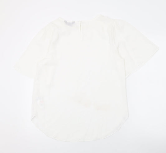 Womens UK Size 12 New Look White Basic Blouse