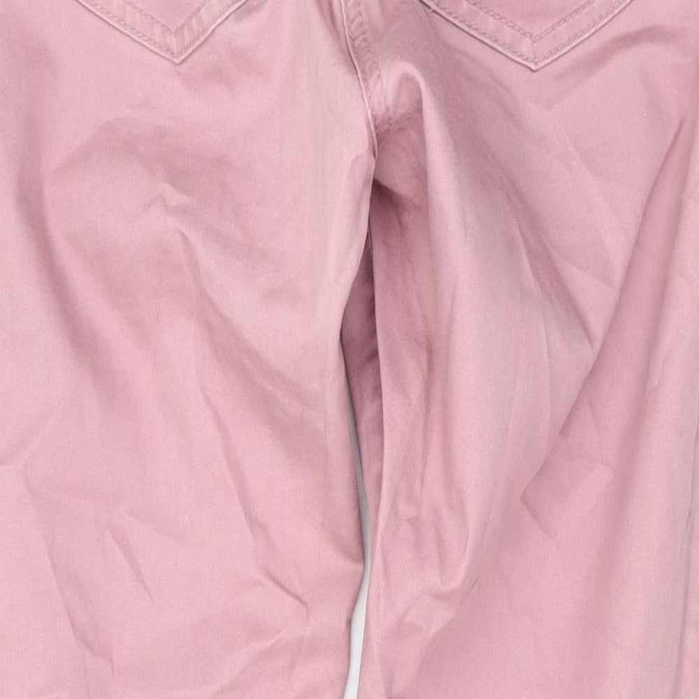 Red Herring Womens Pink Cotton Skinny Jeans Size 12 L27 in Regular Zip