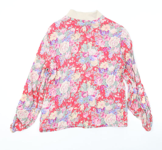 Womens UK Size 10 New Look Pink Basic Blouse