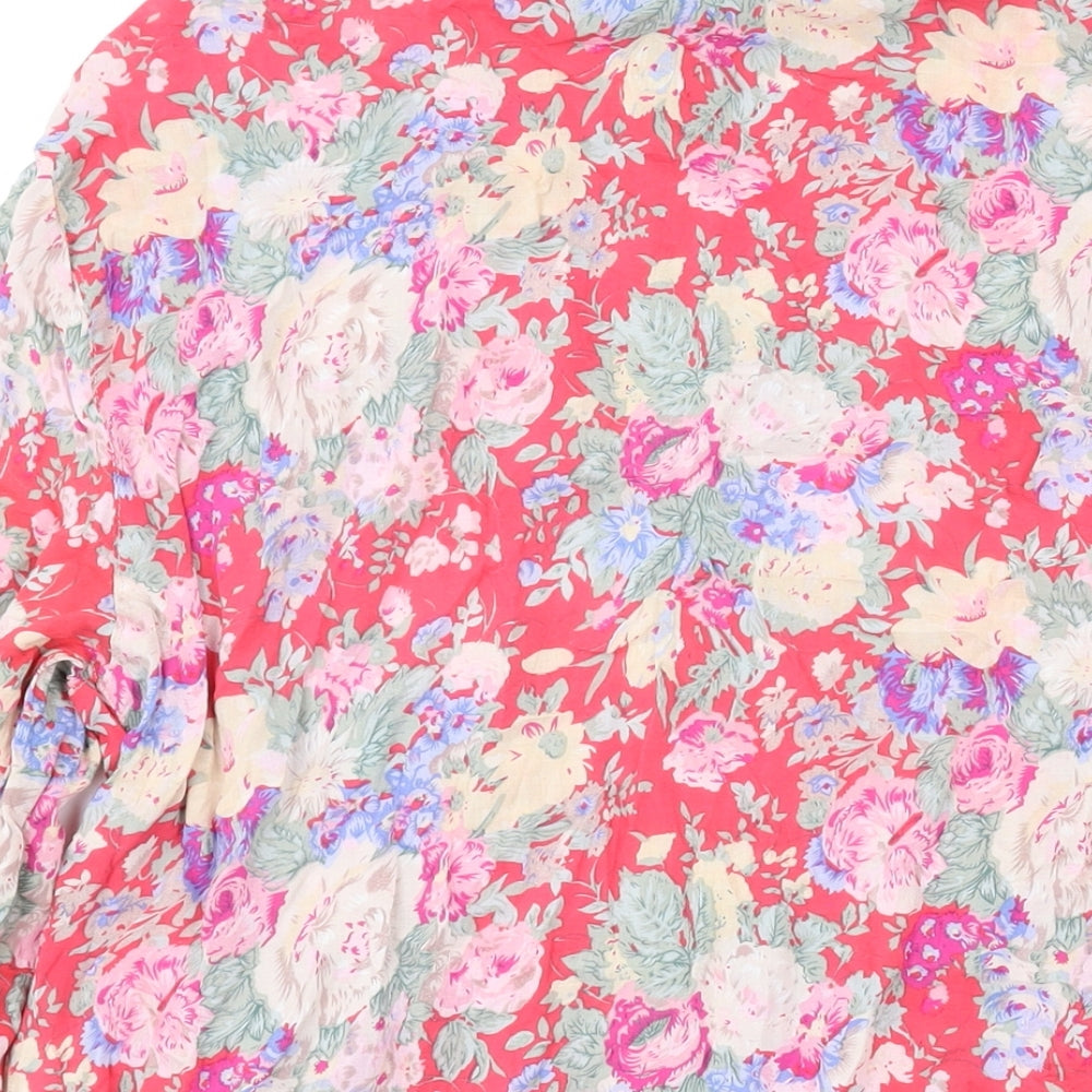 Womens UK Size 10 New Look Pink Basic Blouse