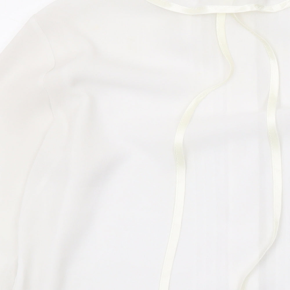 Womens UK Size 12 Marks and Spencer White Basic Button-Up