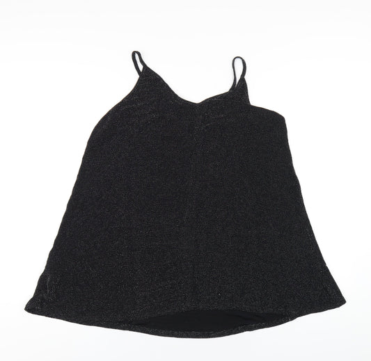 Womens UK Size 18 Yours Black Camisole T-Shirt