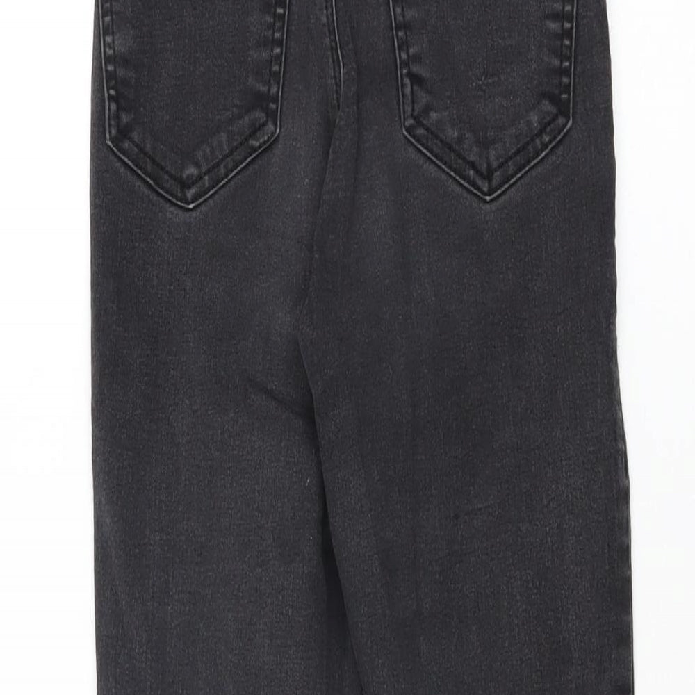 Topshop Womens Black Cotton Skinny Jeans Size 25 in L30 in Regular Zip