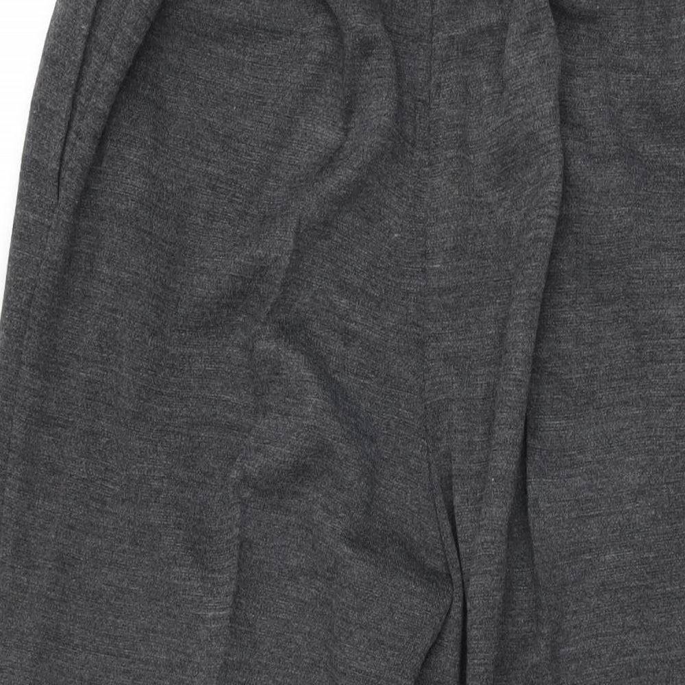 Carr & Westley Womens Grey Acrylic Cropped Trousers Size 16 L22 in Regular