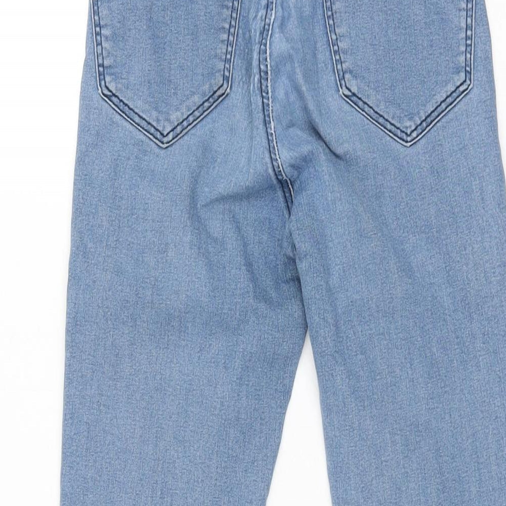 Topshop Womens Blue Cotton Skinny Jeans Size 25 in L30 in Regular Zip