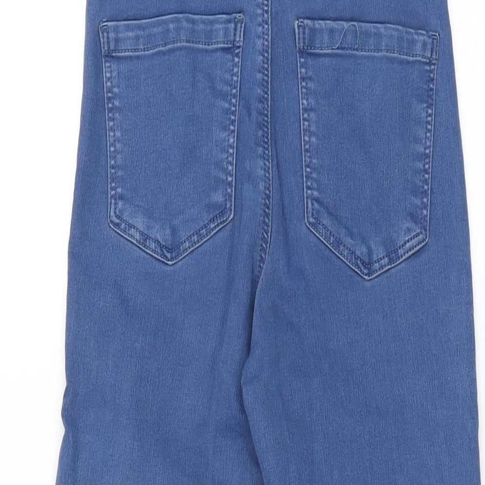 Topshop Womens Blue Cotton Skinny Jeans Size 25 in L30 in Regular Zip