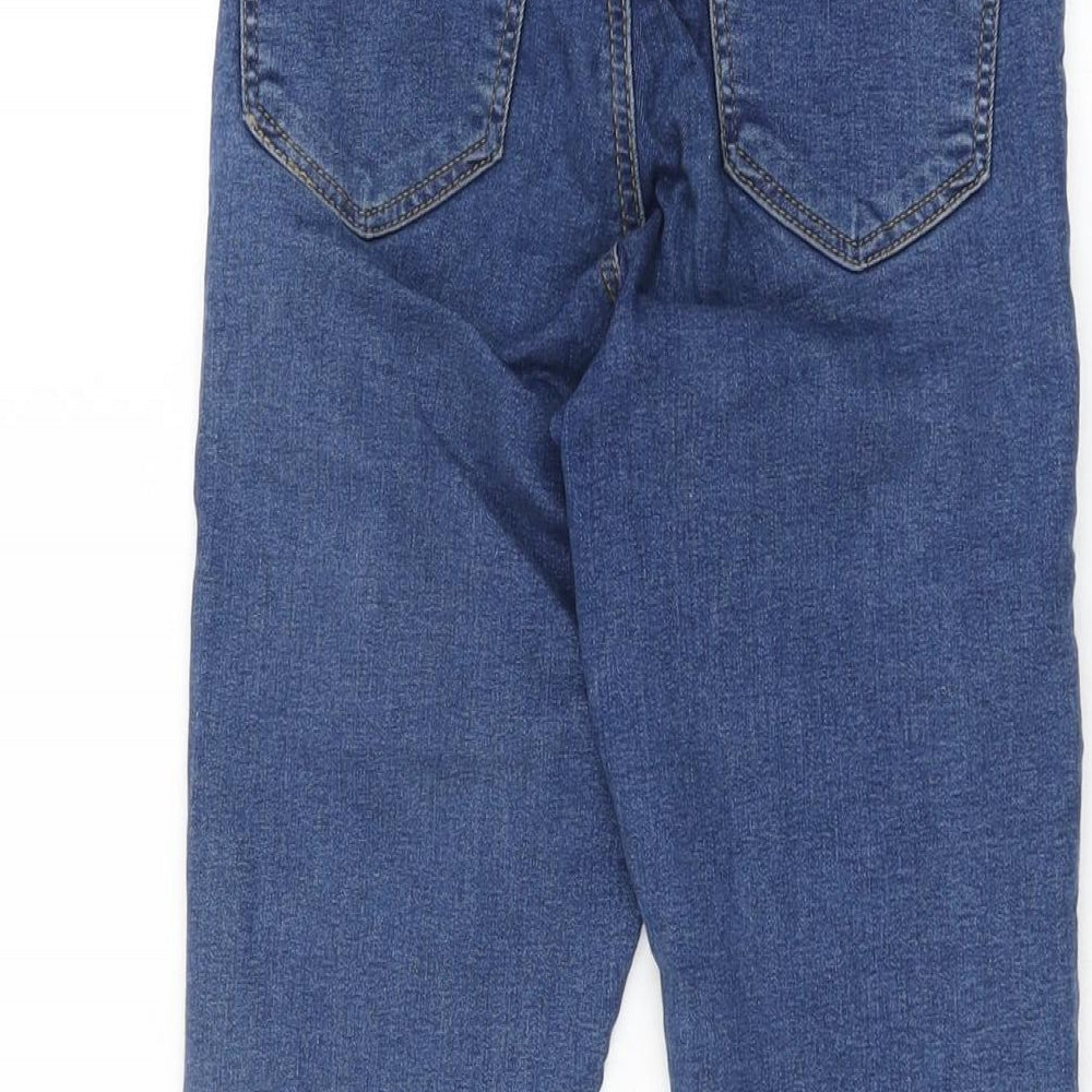 Topshop Womens Blue Cotton Skinny Jeans Size 25 in L30 in Regular Zip