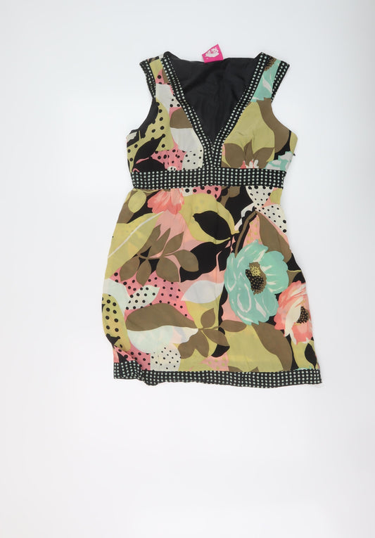 Womens UK Size 10 Lipsy Multicoloured Basic Blouse