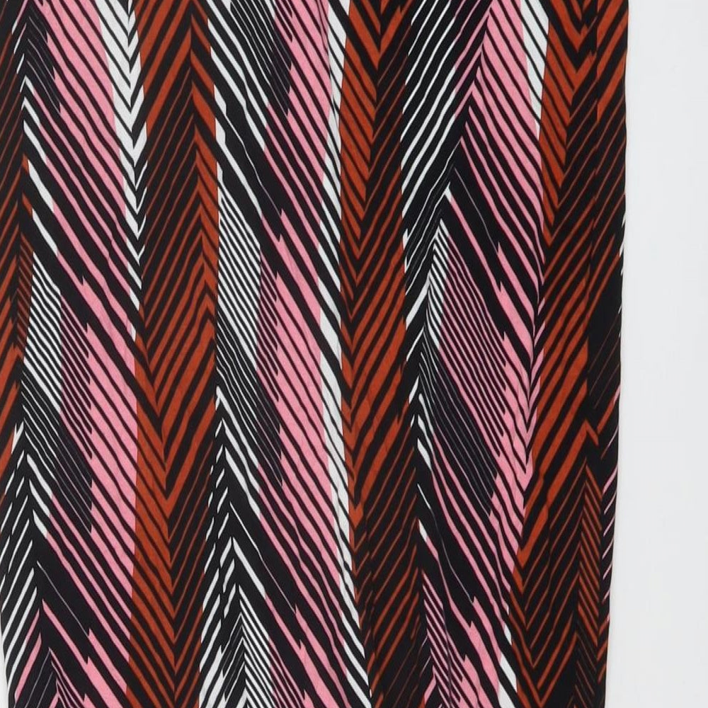 Dorothy Perkins Womens Multicoloured Geometric Viscose Bandage Skirt Size 8