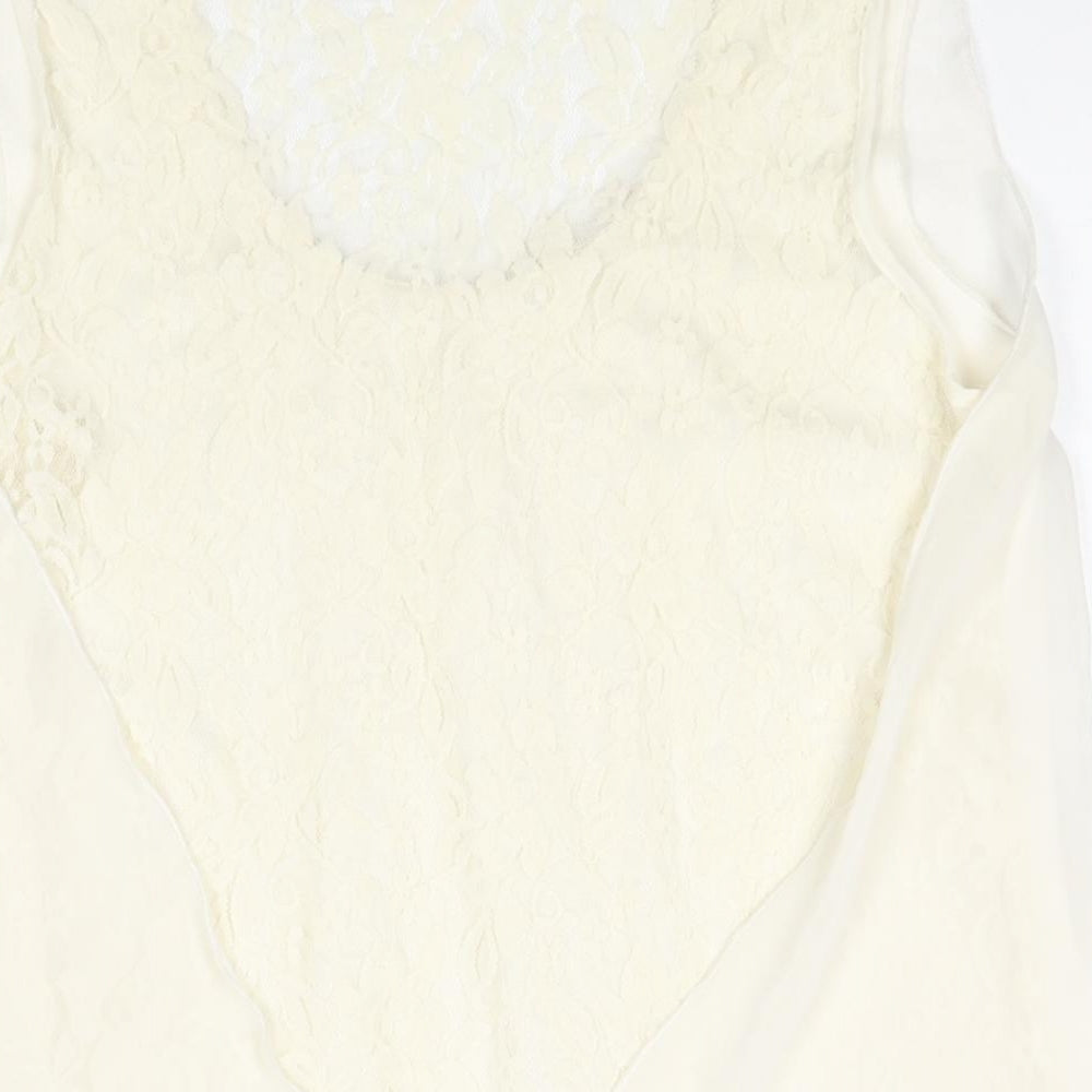 Womens UK Size 2XL Zara Ivory Camisole Blouse