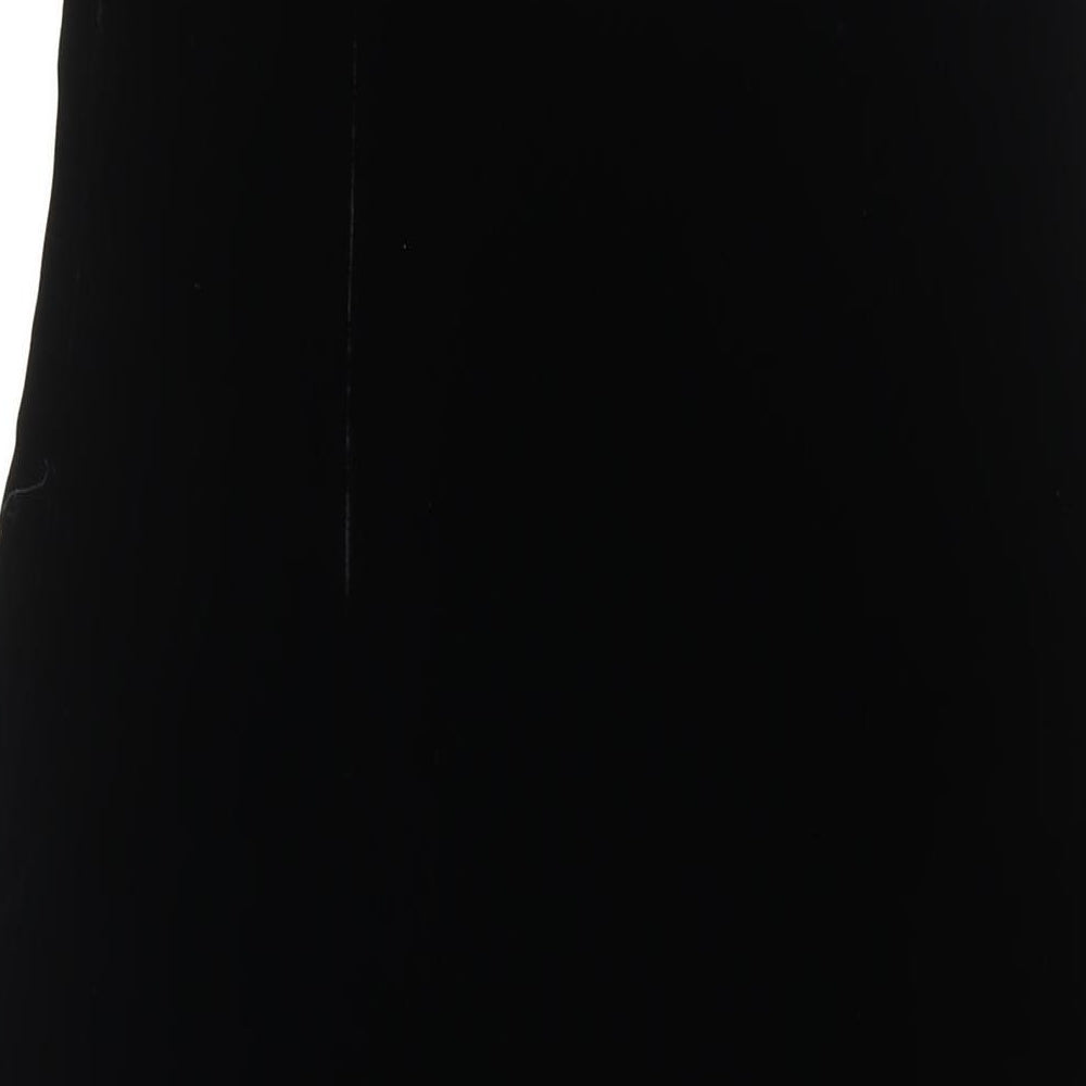 Monsoon Womens Black Polyester Maxi Size 12 Scoop Neck Zip - Beaded Neckline